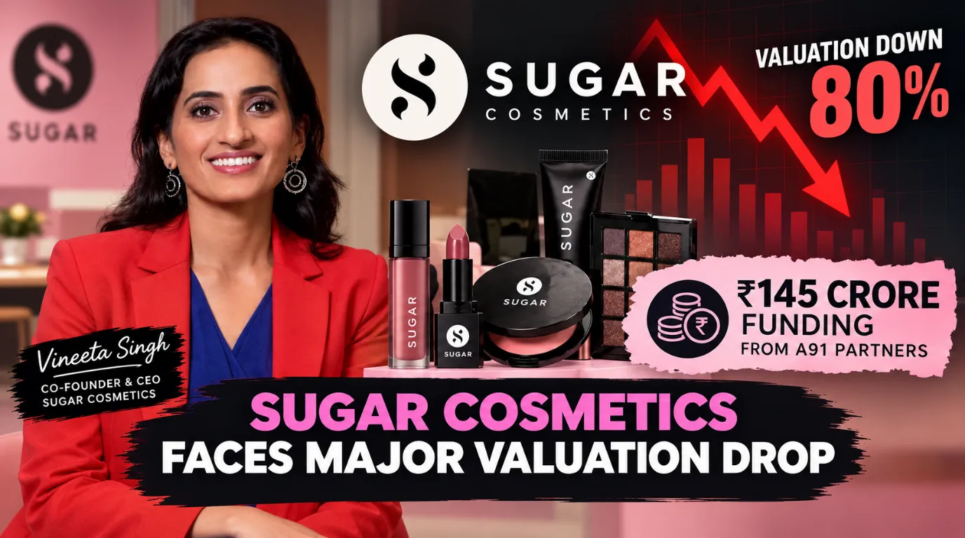 SUGAR Cosmetics Faces Major Valuation Drop Despite Fresh Funding