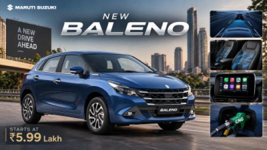 New Maruti Baleno Arrives Modern Design, Segment First ADAS, and High Mileage