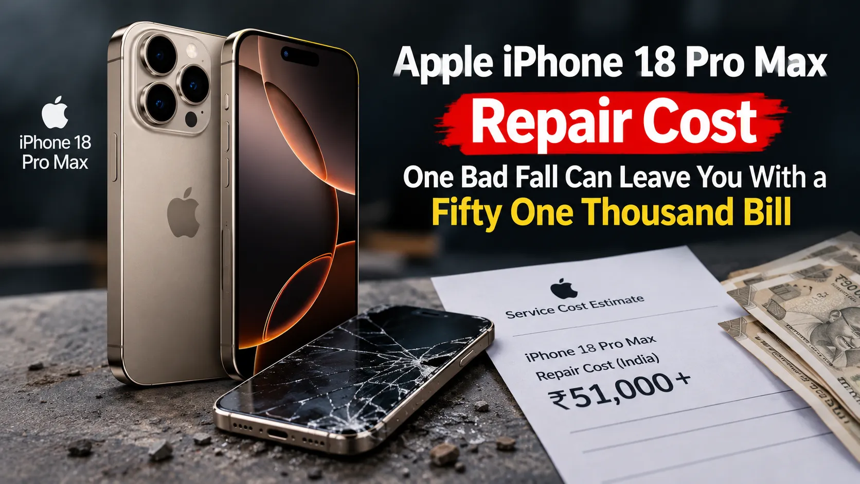 Apple iPhone 18 Pro Max Repair Cost One Bad Fall Can Leave You With a  Rs  51,000 Bill