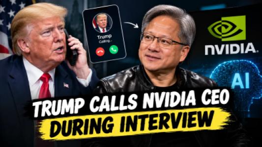Trump Calls Nvidia CEO Jensen Huang Mid Interview, Says AI Will Not Take Over