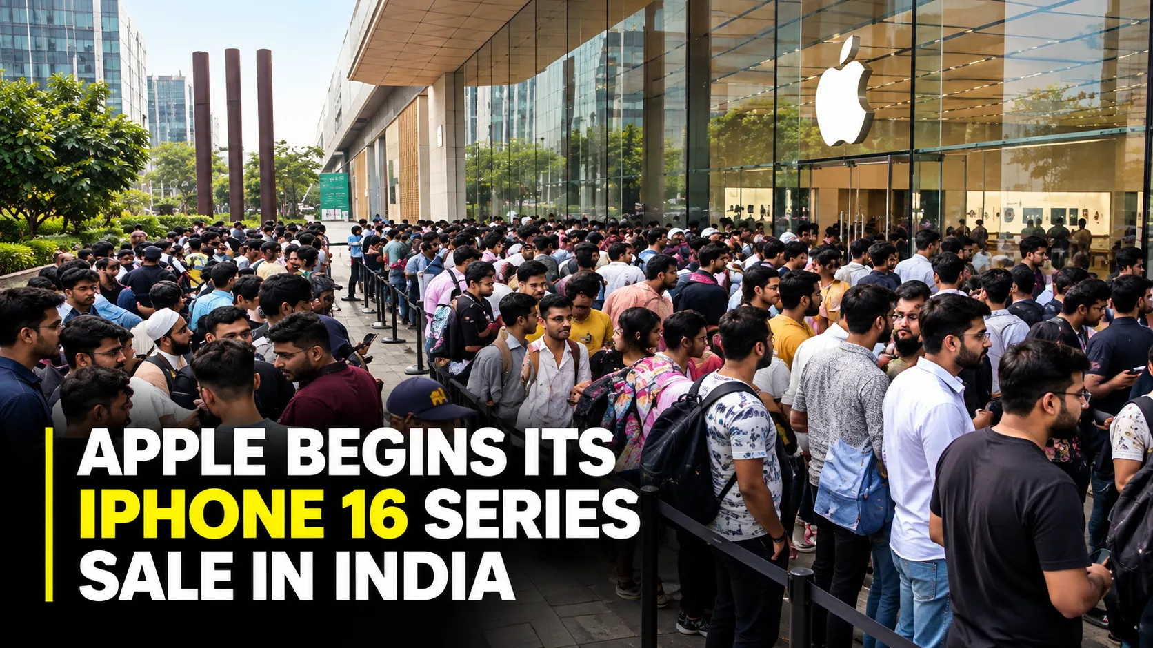 iPhone Craze in India, Long Queues Outside Apple Stores as Sales Begin
