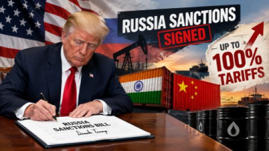 Trump Signs Russia Sanctions Bill Clearing Way For Big Tariffs On India And China