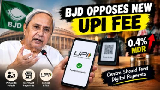 BJD Opposes New UPI Fee, Says Centre Should Fund Digital Payments
