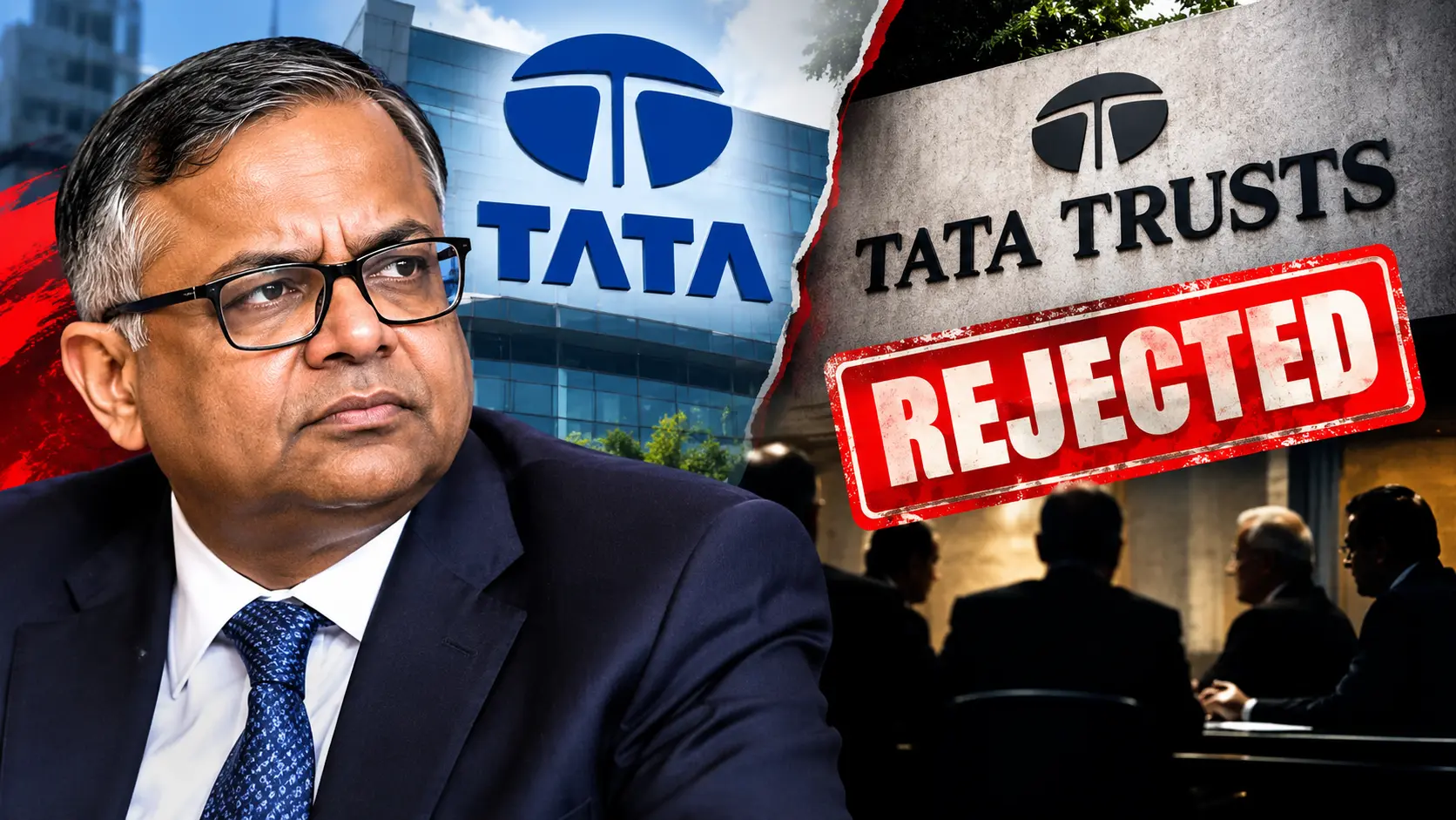 Big Clash at Tata Group Tata Trusts Rejects Chandrasekaran Reappointment as Chairman