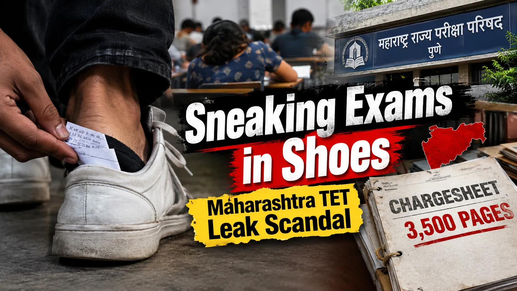 Sneaking Exams in Shoes 3,500 Page Chargesheet Exposes Maharashtra TET Leak Scandal