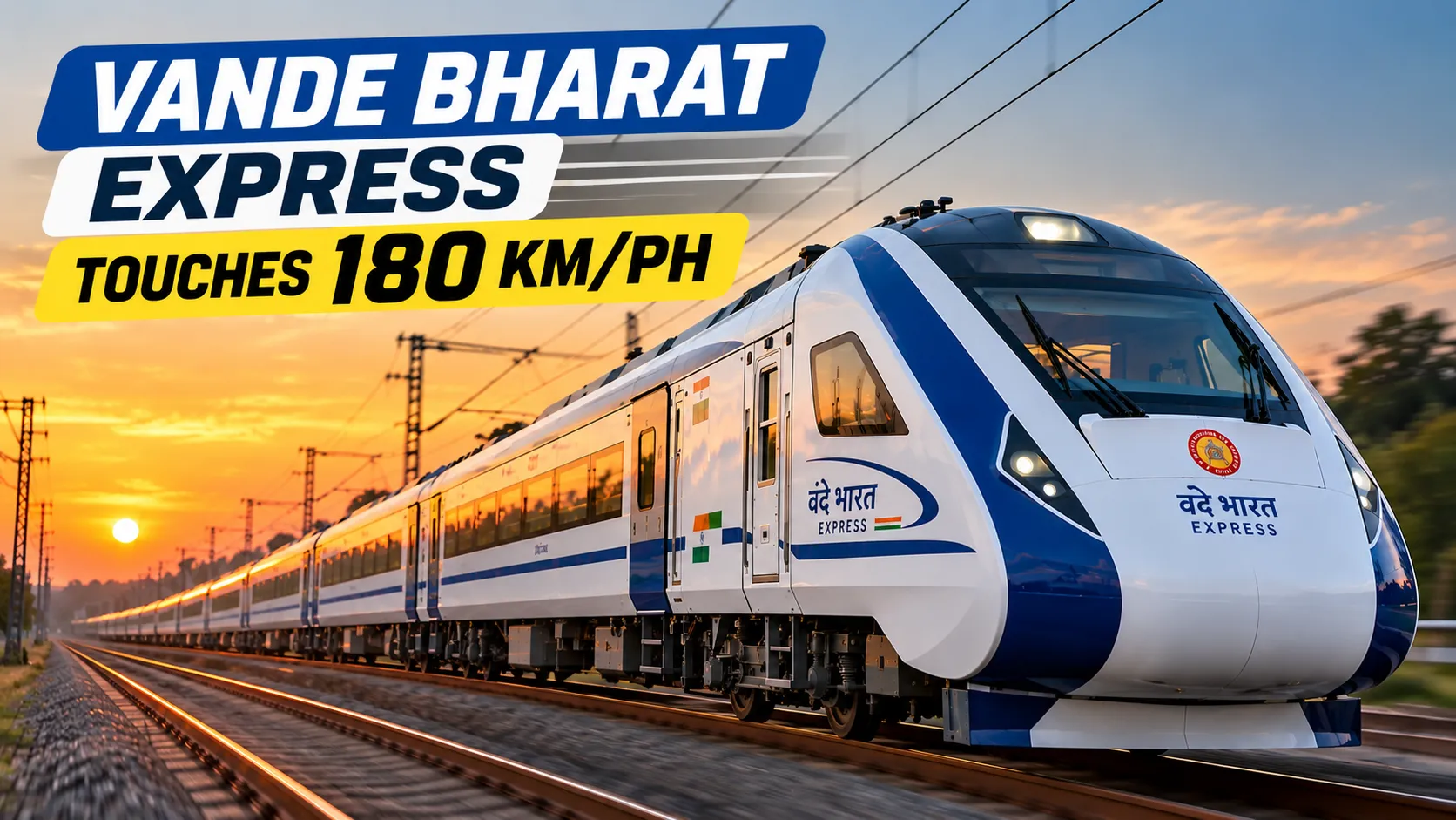 Vande Bharat Hits 180 Kmph in Thrilling High Speed Trial