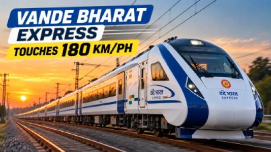 Vande Bharat Hits 180 Kmph in Thrilling High Speed Trial
