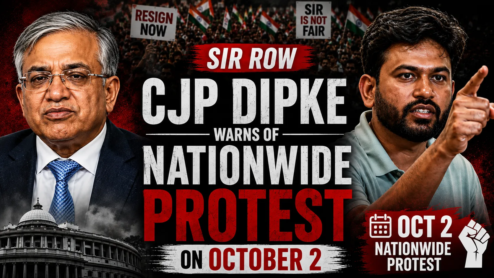CJP Dipke Warns of Nationwide Protest on October 2 Over SIR Row If Gyanesh Doesn’t Resign