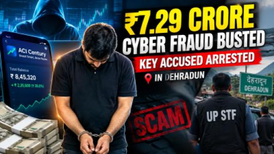 UP STF Busts ₹7.29 Crore Cyber Fraud Racket, Key Accused Arrested in Dehradun