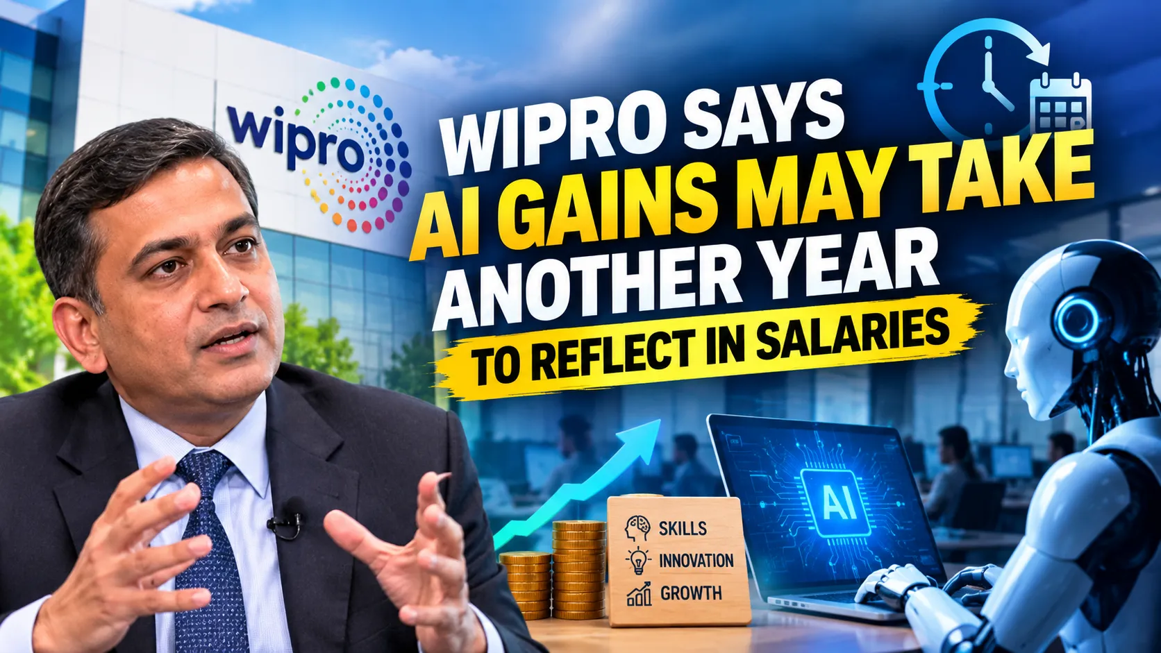 Wipro Says AI Productivity Gains May Take Another Year To Show In Salaries