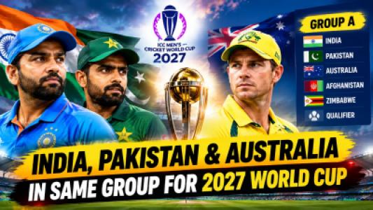 India, Pakistan and Australia Drawn Together in 2027 ODI World Cup Group
