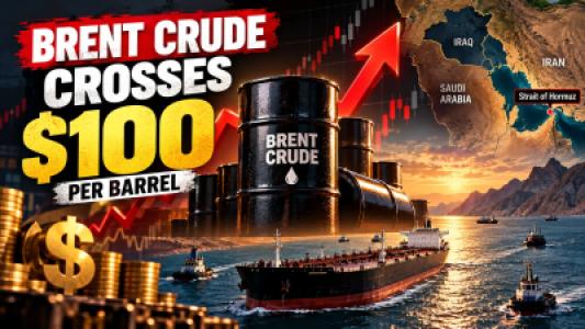 Global Oil Shock Brent Crude Crosses $100 Mark Amid Middle East Supply Fears
