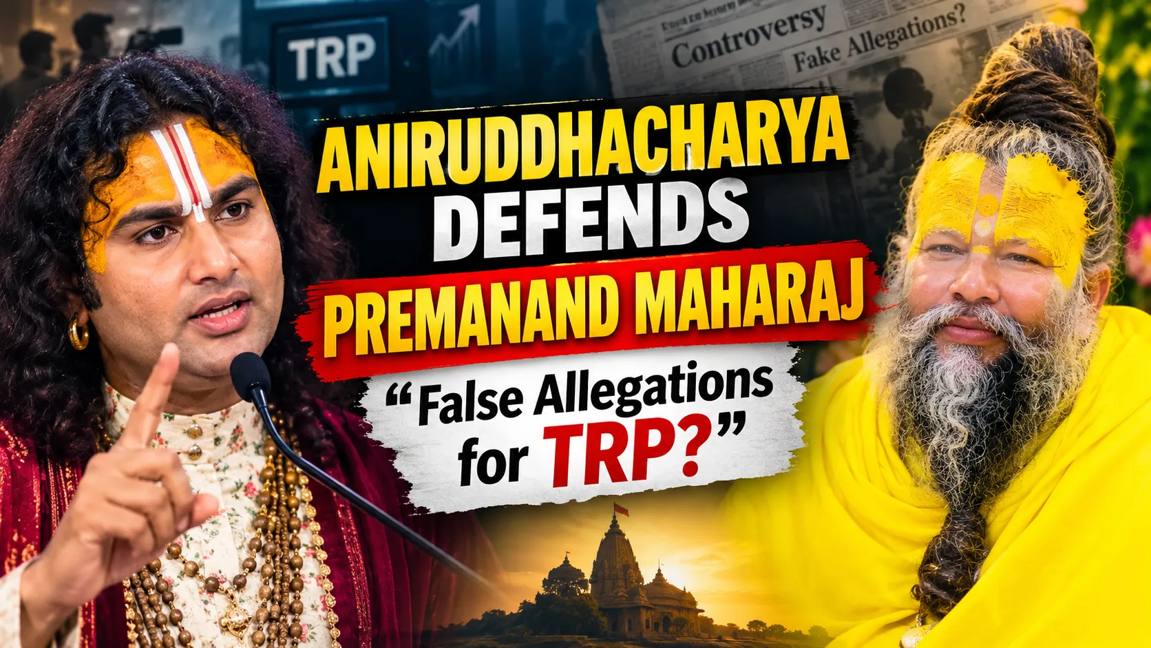 Aniruddhacharya Defends Premanand Maharaj, “False Allegations for TRP?”