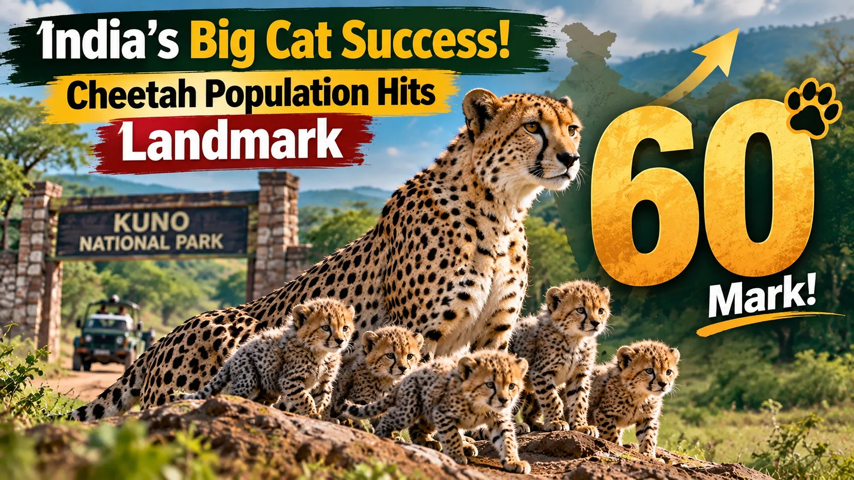 India Big Cat Success Cheetah Population Hits Landmark 60 Mark