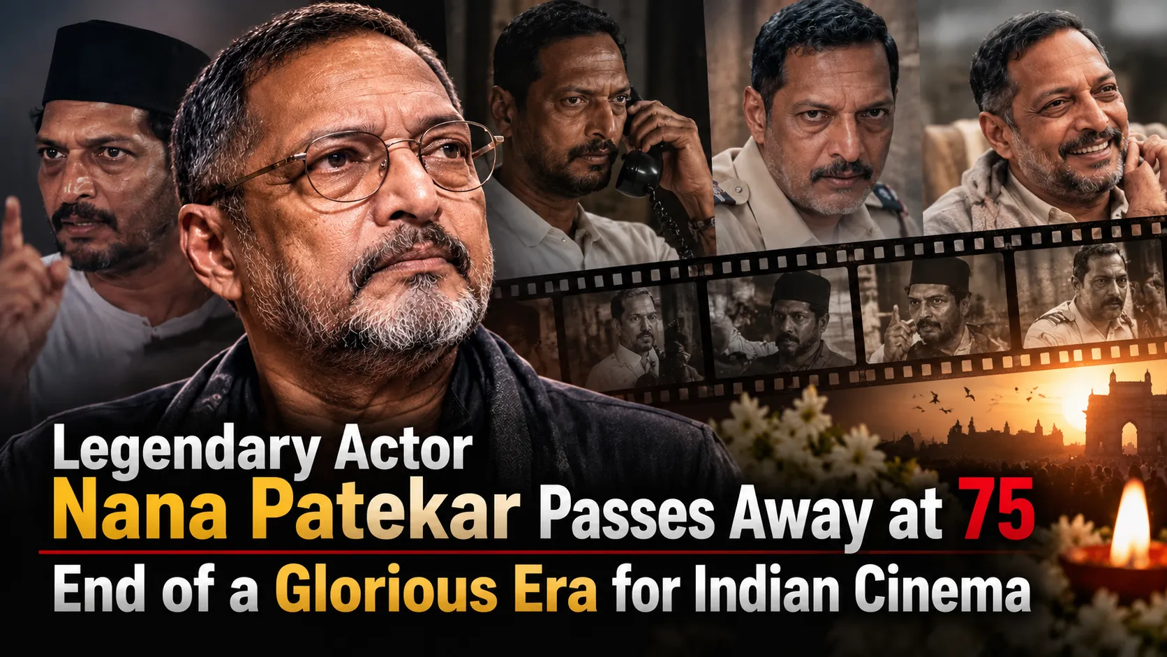 Legendary Actor Nana Patekar Passes Away at 75 tEnd of a Glorious Era for Indian Cinema