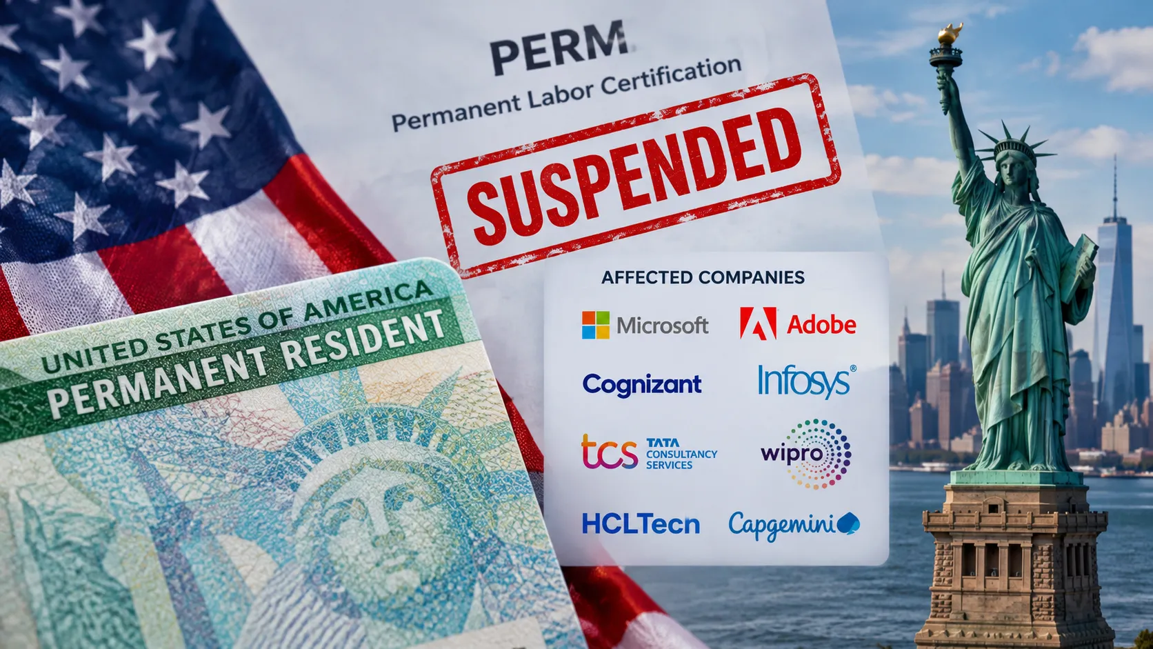 US Suspends Green Card Applications for Eight Major Tech Companies