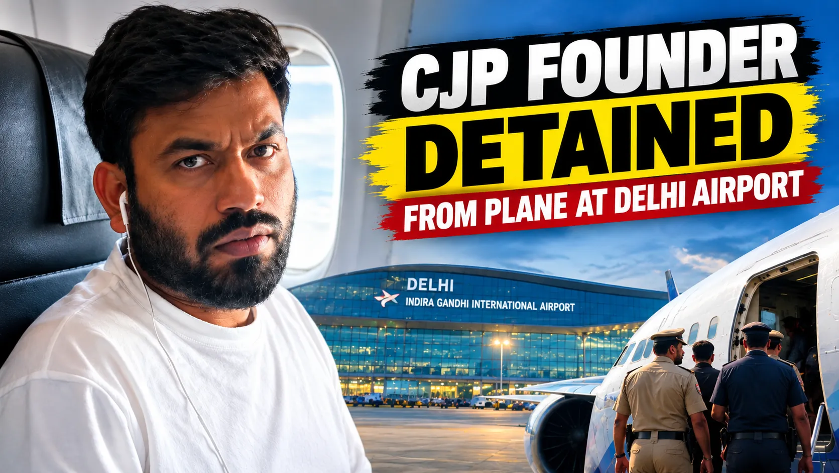 Abhijeet Dipke Detained From Plane At Delhi Airport Ahead Of CJP Protest