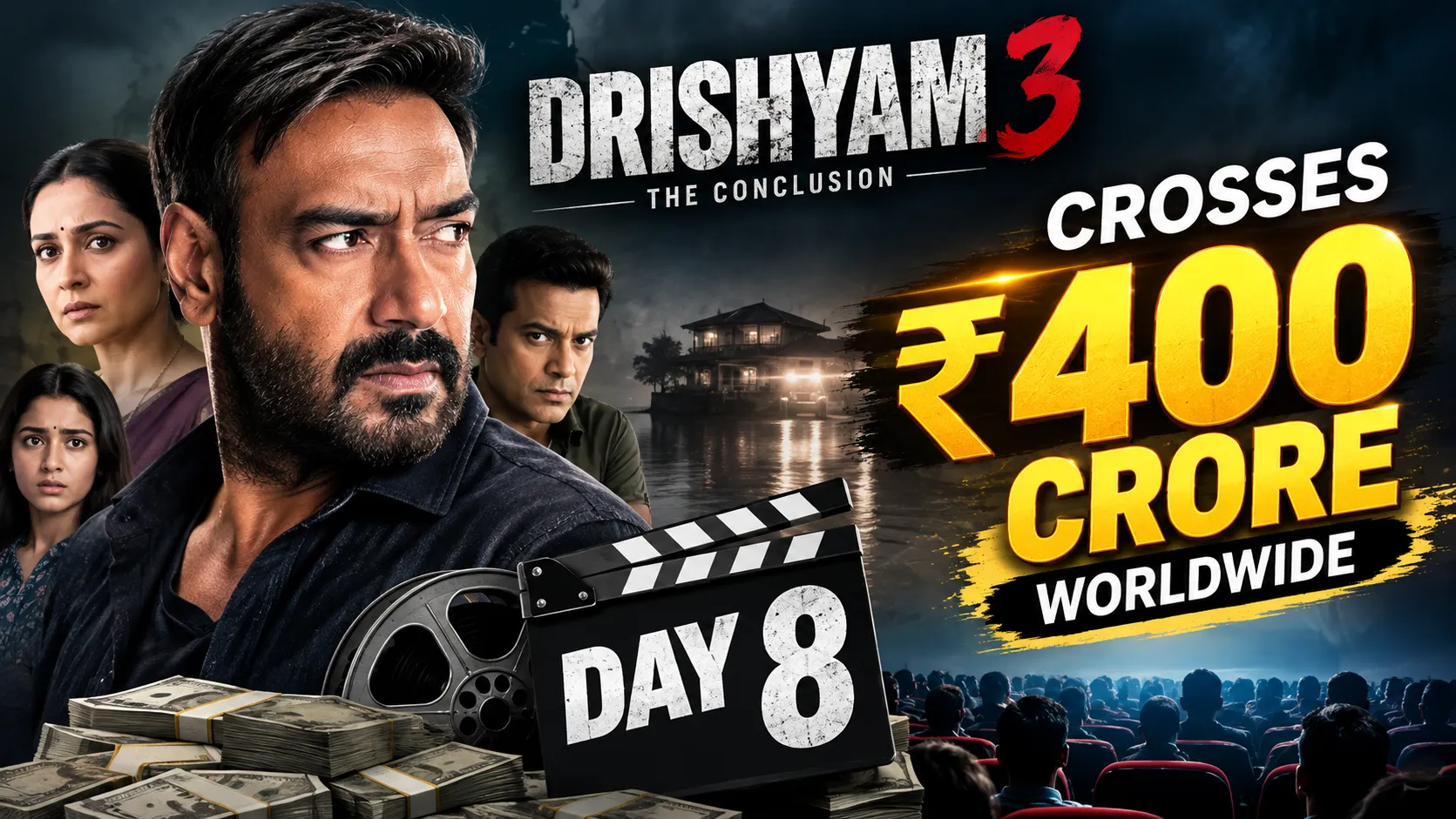 Drishyam 3 Box Office Collection Day 8 Ajay Devgn Film Crosses ₹400 Crore Worldwide