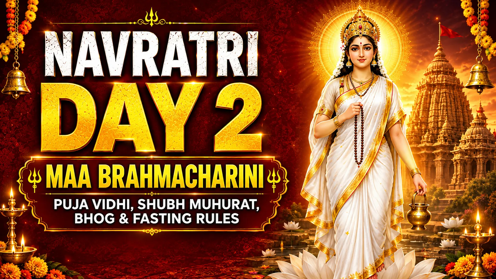 Navratri Day 2, Maa Brahmacharini Puja Vidhi, Shubh Muhurat, Bhog & Fasting Rules
