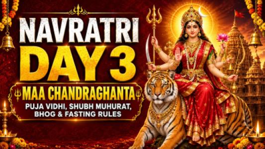 Navratri Day 3, Maa Chandraghanta Puja Vidhi, Shubh Muhurat, Bhog & Fasting Rules