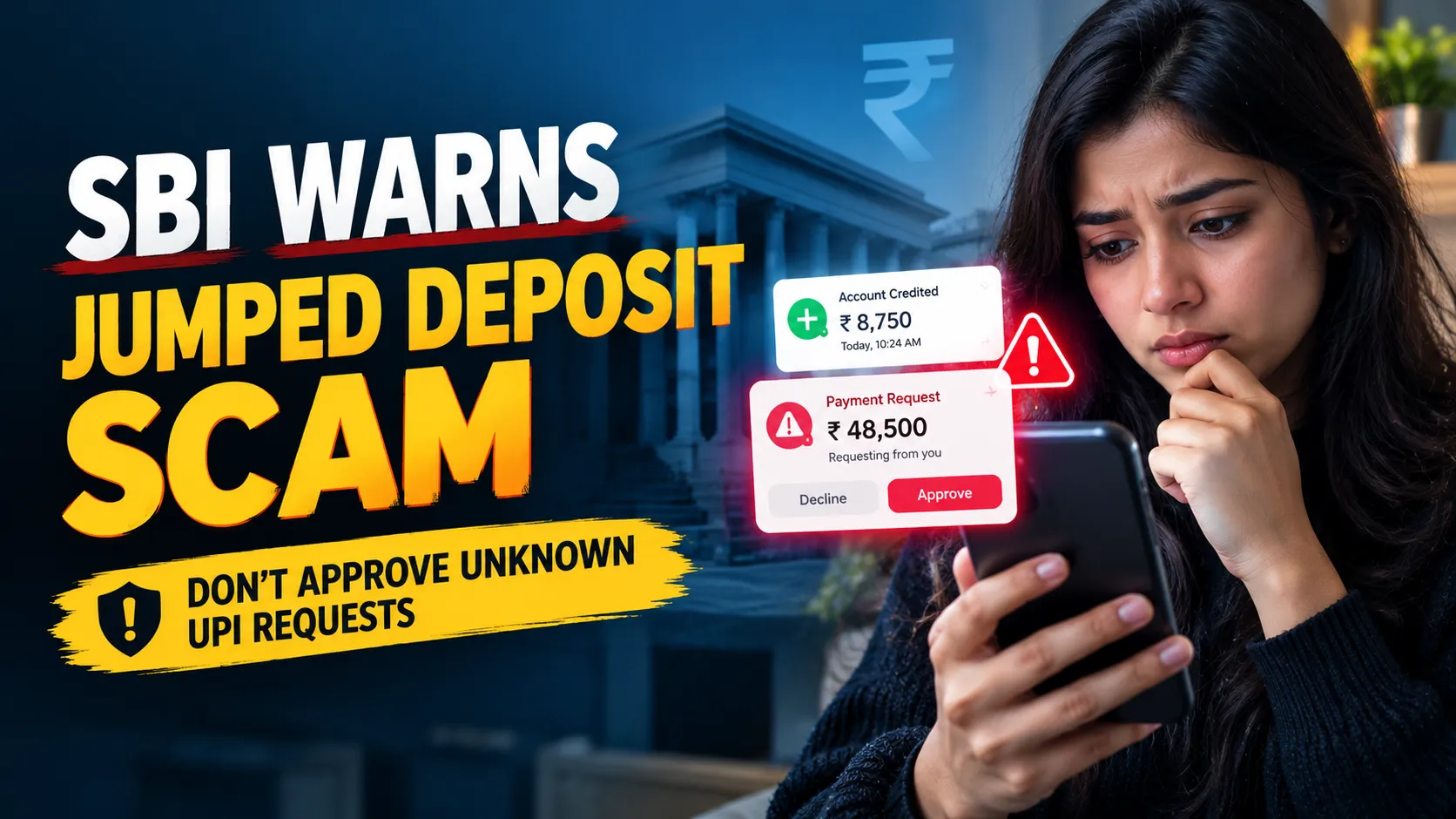 SBI Warns Customers About ‘Jumped Deposit Scam’ How Fraudsters Can Steal Your Money Through UPI?