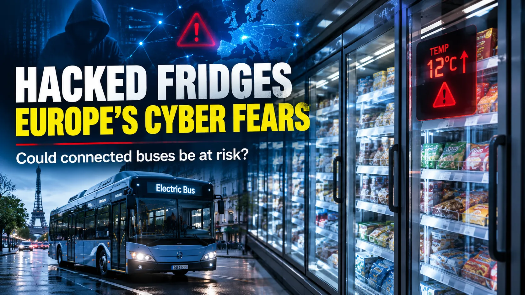 France Supermarket Cyberattack Raises Alarm,Can Connected Buses Be Shut Down Remotely?