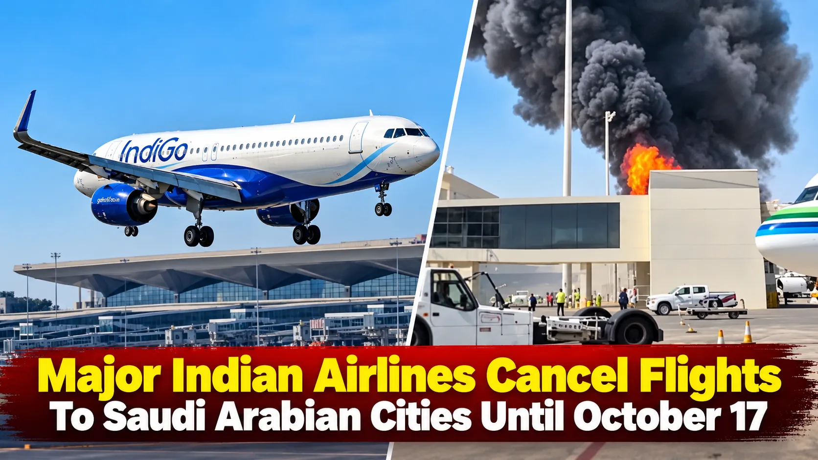 Major Indian Airlines Cancel Flights To Saudi Arabian Cities Until October 17 Due To Safety Concerns