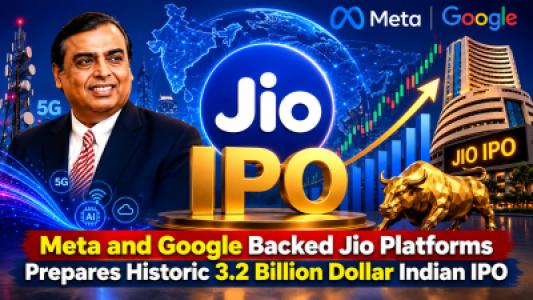 Meta and Google Backed Jio Platforms Prepares Historic 3.2 Billion Dollar Indian IPO