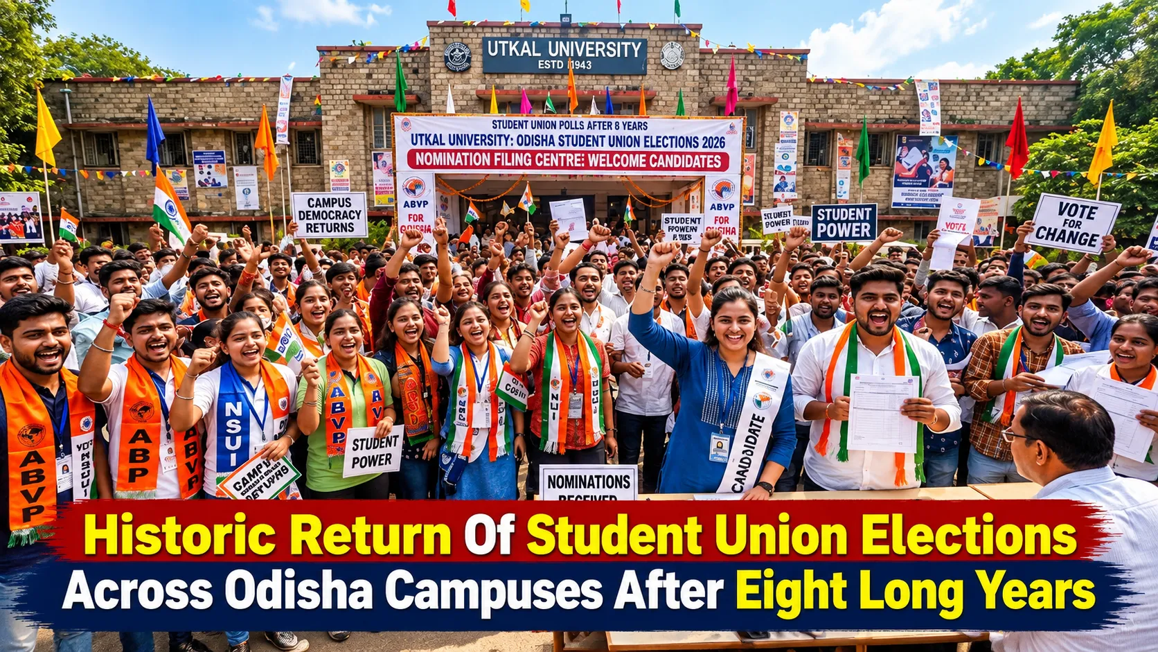 Historic Return Of Student Union Elections Across Odisha Campuses After Eight Long Years