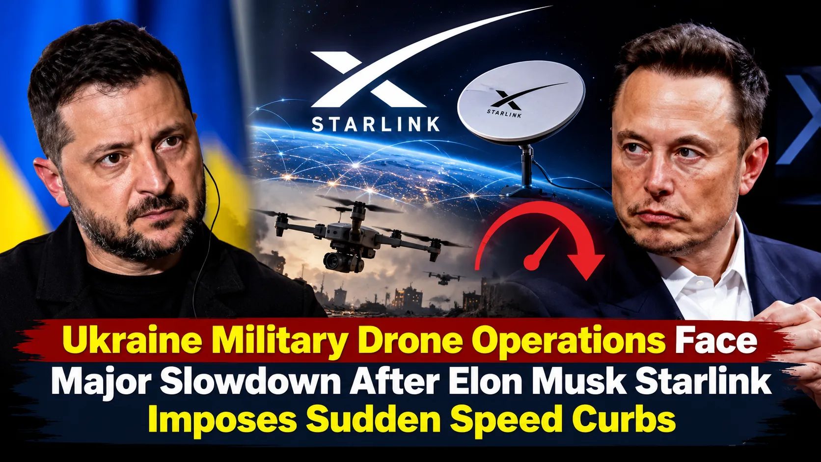 Ukraine Military Drone Operations Face Major Slowdown After Elon Musk Starlink Imposes Sudden Speed Curbs