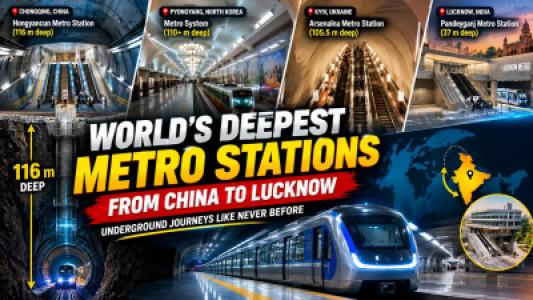 World Deepest Metro Stations China 116 Metre Station and India New Engineering Marvel in Lucknow