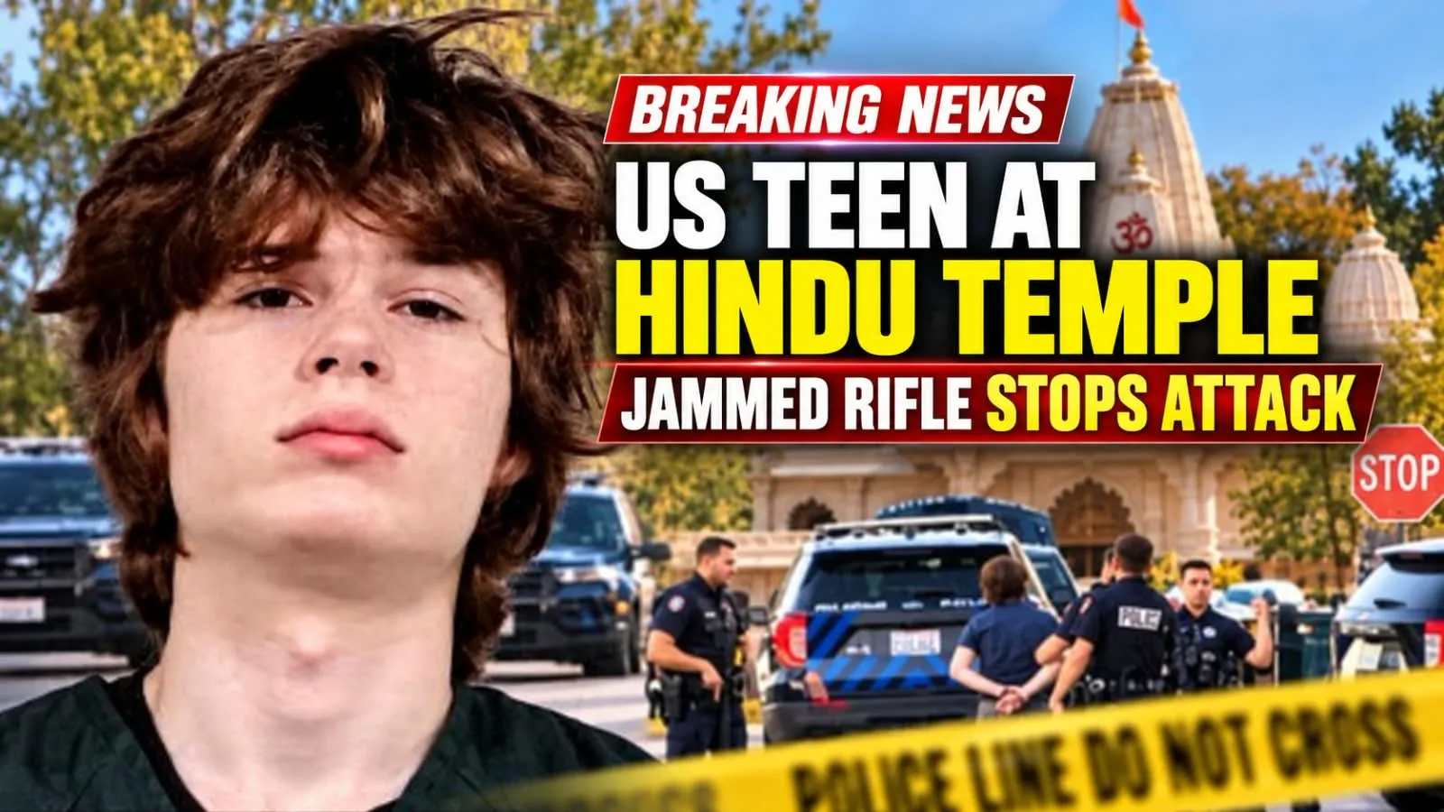 US Teen Goes To Hindu Temple For 'Mass Shooting', Jammed Rifle Stops Him