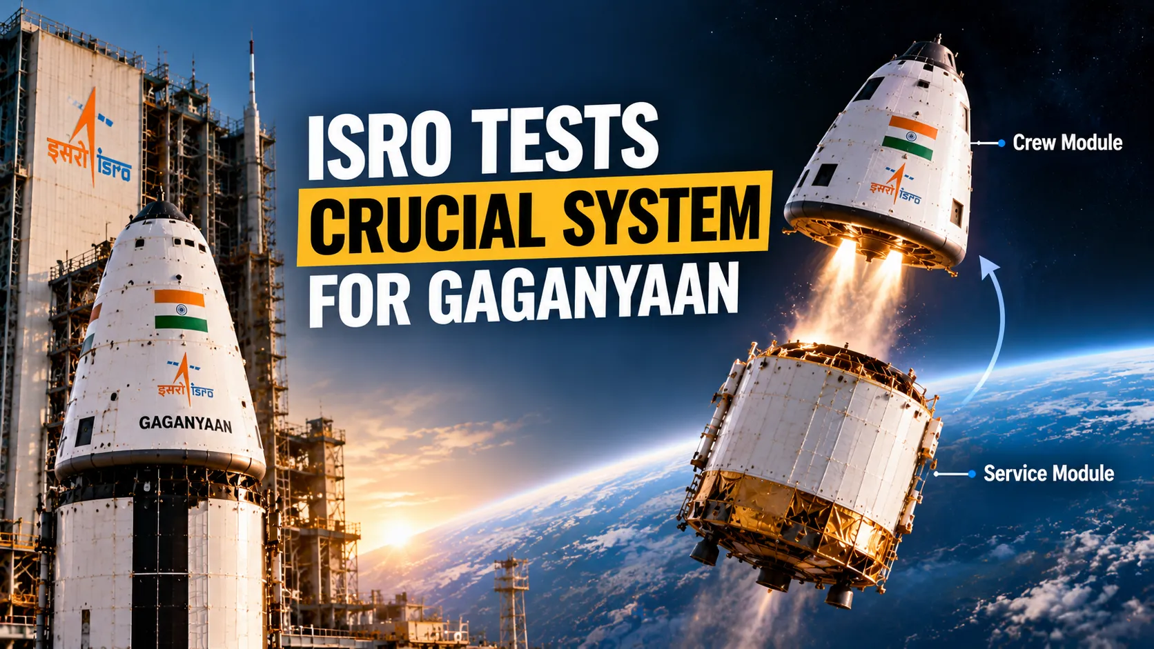 India Big Leap ISRO Successfully Tests Critical Safety System for Gaganyaan Mission