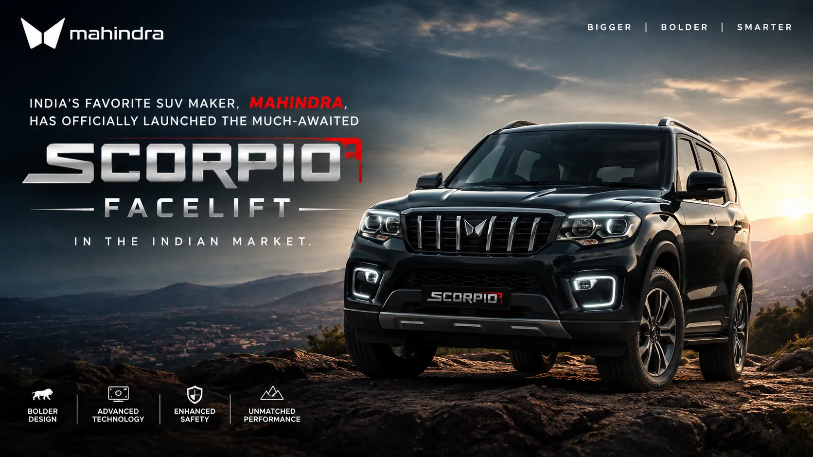 Mahindra Launches All New Scorpio Facelift in India starting at ₹13.69 Lakh