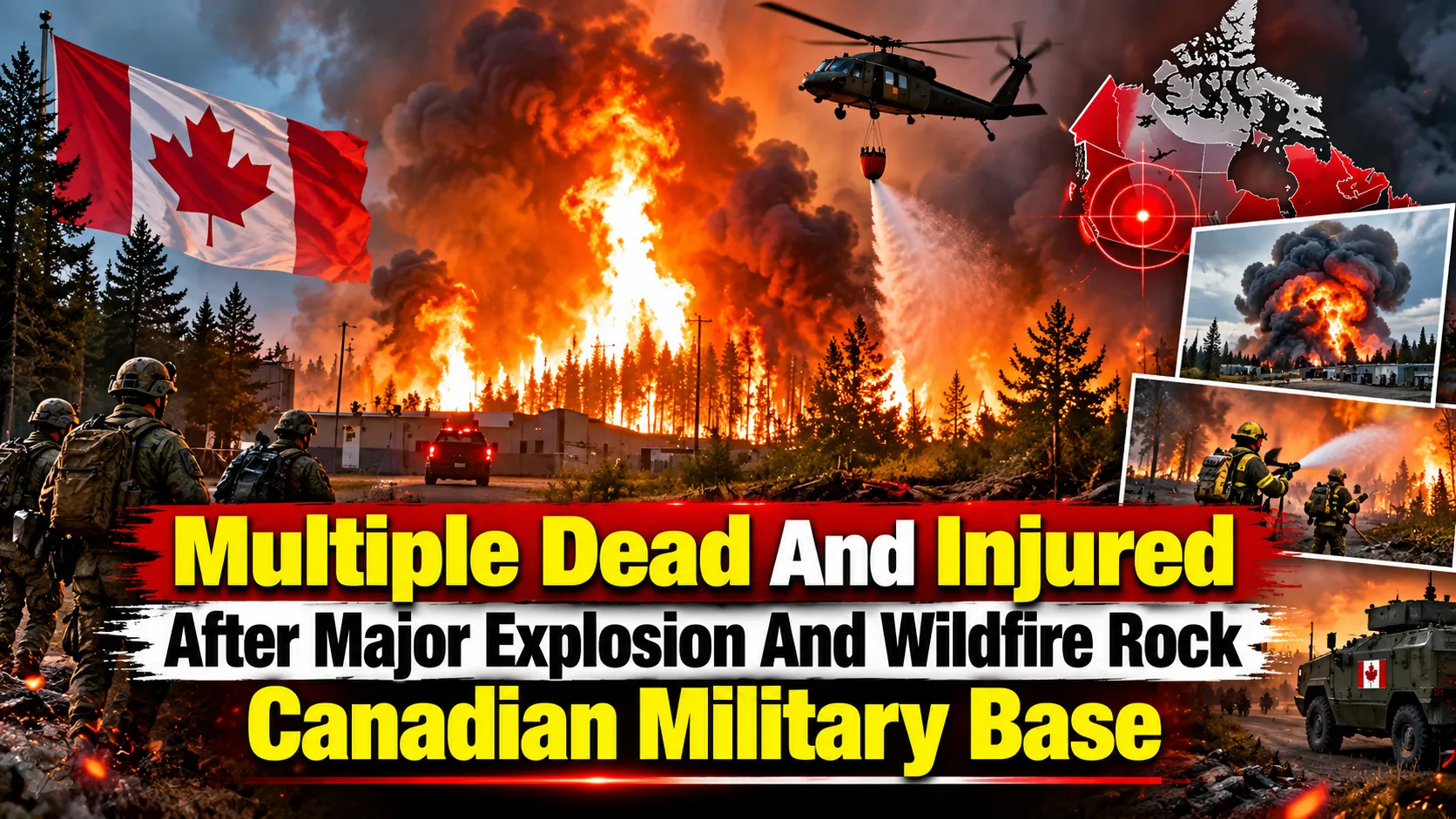 Multiple Fatalities Reported After Explosion And Wildfire Rock Canadian Military Base