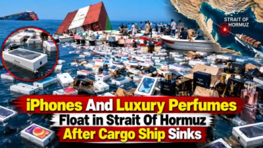 Iranian Fishermen Swarm Strait Of Hormuz To Collect Floating iPhones And Luxury Perfumes After Ship Sinks