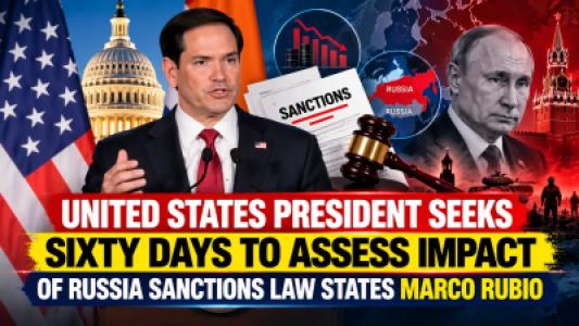 United States President Seeks Sixty Days To Assess Impact Of Russia Sanctions Law States Marco Rubio