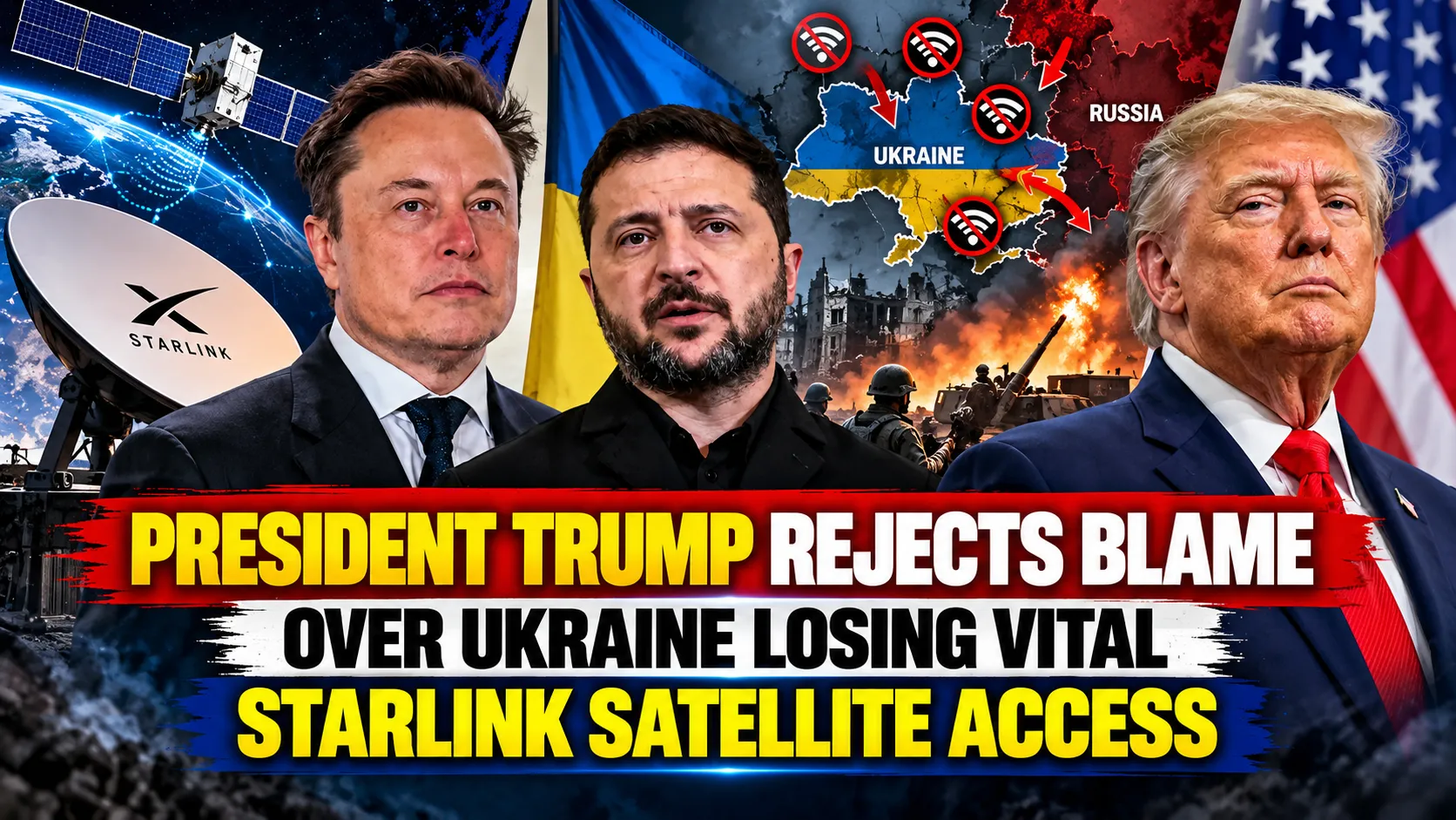 President Trump Rejects Starlink Interference Claims As Ukraine Faces Front Line Disruptions