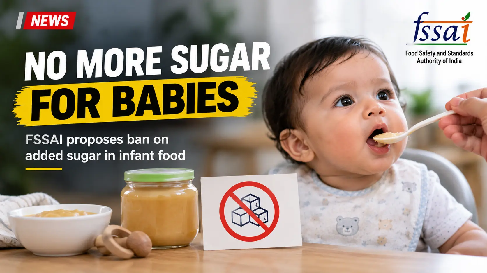 No More Sugar for Babies FSSAI Proposes Major Ban on Added Sugar in Infant Food