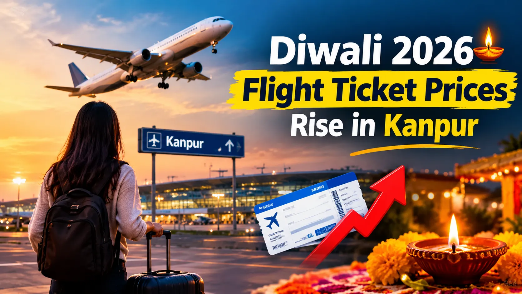 Diwali 2026 Flight Ticket Prices Rise in Kanpur, Returning Home Could Cost Over ₹20,000