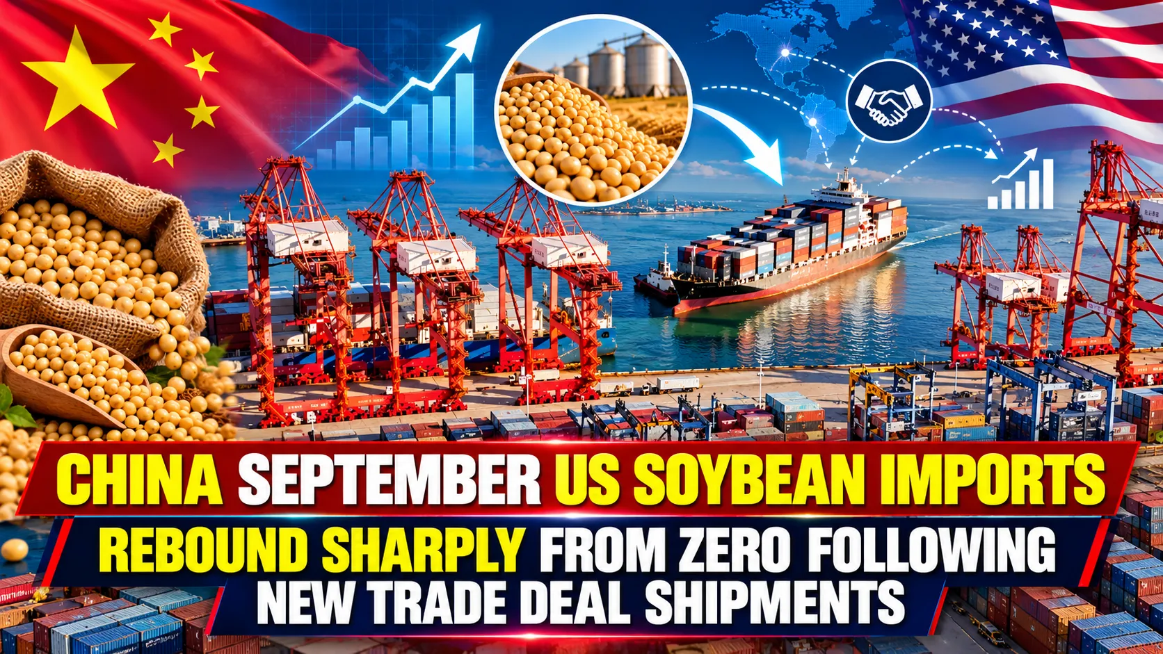 China September US Soybean Imports Rebound Sharply From Zero Following New Trade Deal Shipments