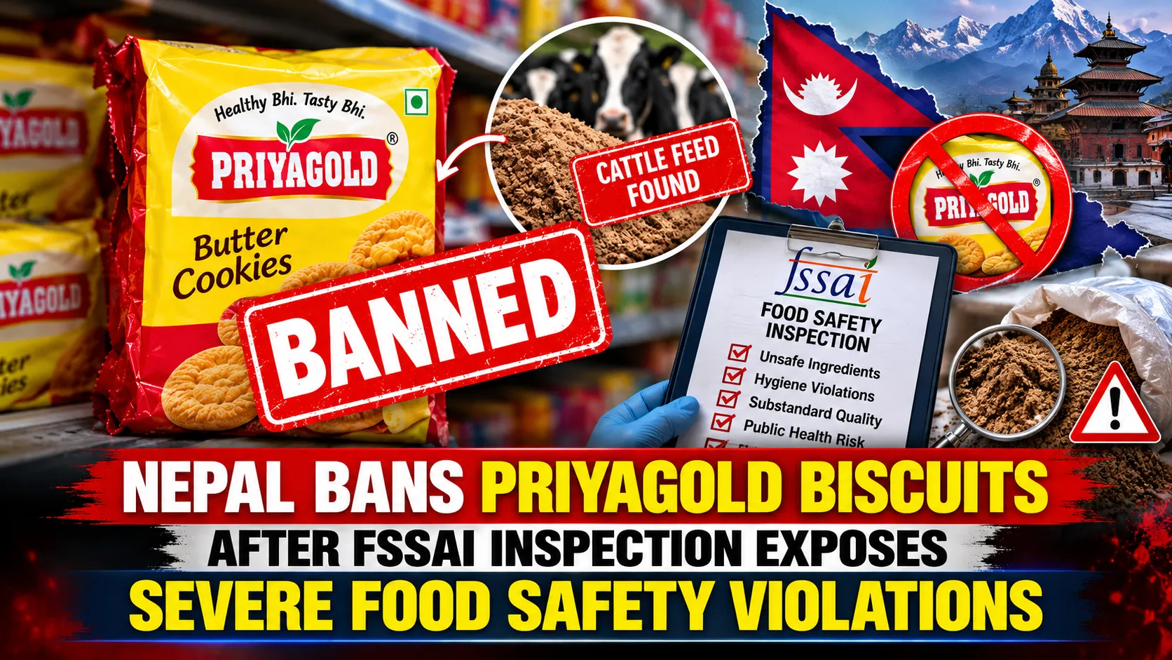 Nepal Bans Priyagold Biscuits After FSSAI Inspection Exposes Severe Food Safety Violations