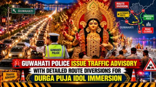Guwahati Police Issue Traffic Advisory With Detailed Route Diversions For Durga Puja Idol Immersion