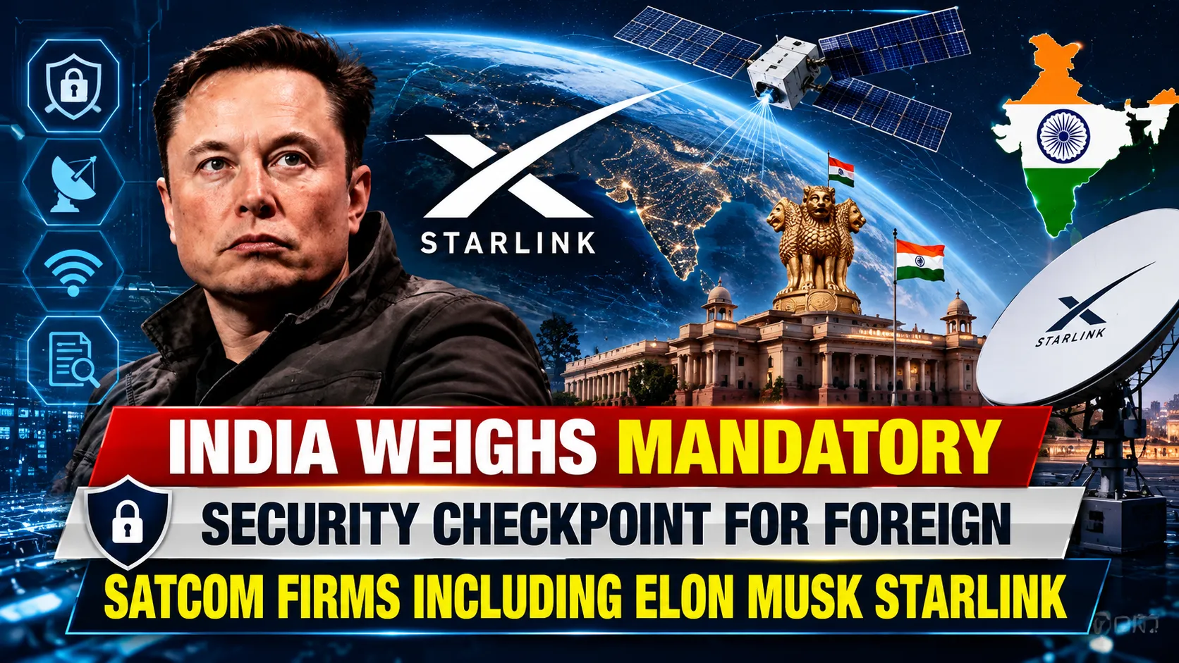 India Weighs Mandatory Security Checkpoint For Foreign Satcom Firms Including Elon Musk Starlink