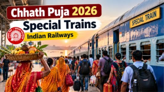Chhath Puja 2026 Travel Rush Great News for Passengers as Indian Railways Runs Special Trains