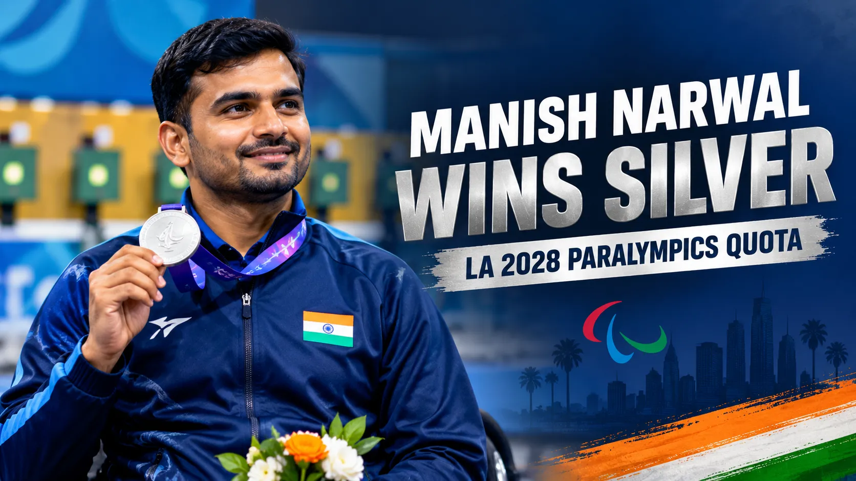 Manish Narwal Wins Silver at Asian Para Games, Secures Ticket to LA 2028 Paralympics