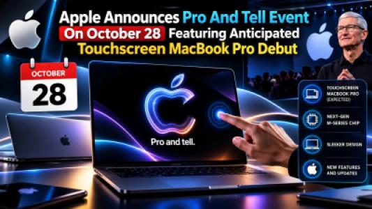 Apple Announces Pro And Tell Event On October 28 Featuring Anticipated Touchscreen MacBook Pro Debut