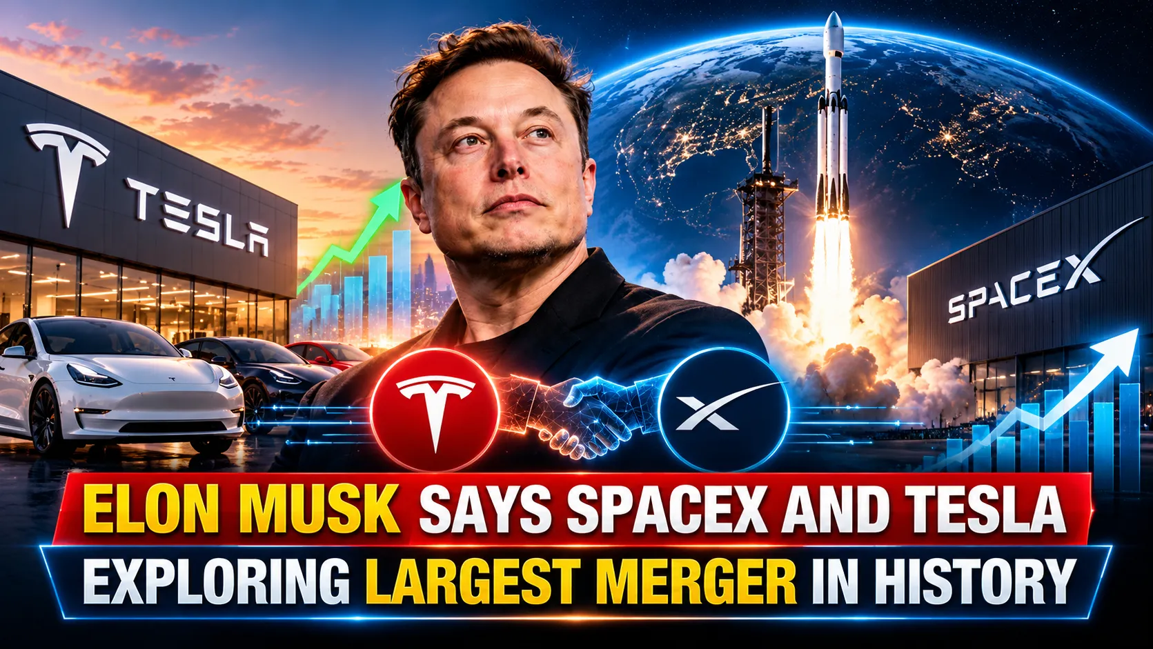 Elon Musk Confirms SpaceX And Tesla Exploring Largest Corporate Merger In History