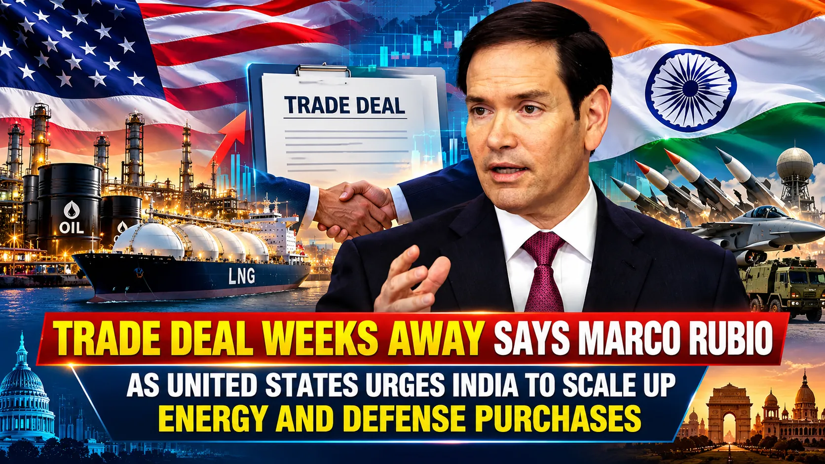 Trade Deal Weeks Away Says Marco Rubio As United States Urges India To Scale Up Energy And Defense Purchases