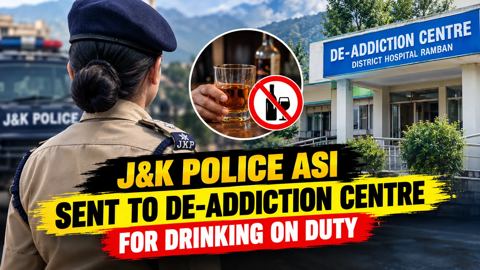 J&K Police Action ASI Sent to De Addiction Centre for One Month After Drinking on Duty
